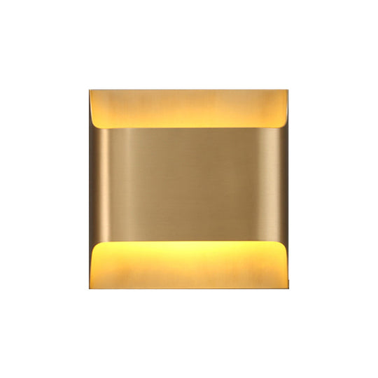 Modern Gold Metal Sconce With 1 Led Light - Perfect Wall Lighting For Living Room