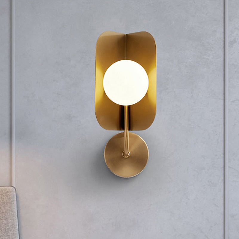 Modern Gold Sphere Metal Wall Light With Led Bulb - Stylish Mount Fixture