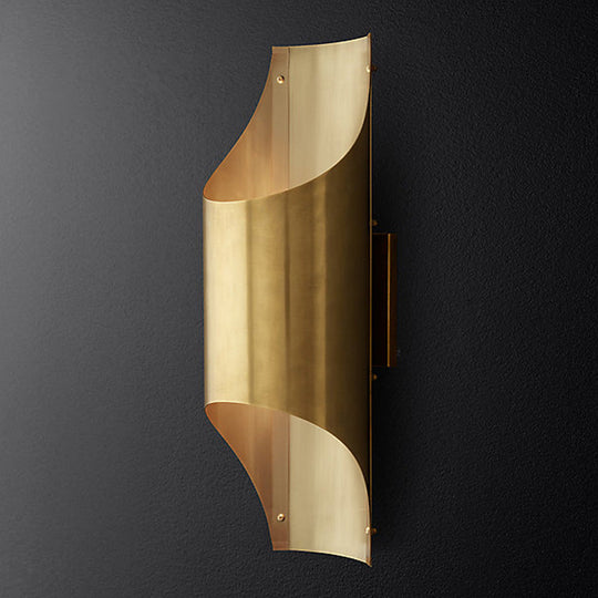 Contemporary Brass Wall Sconce Light With 1 Head - Linear Design For Living Room