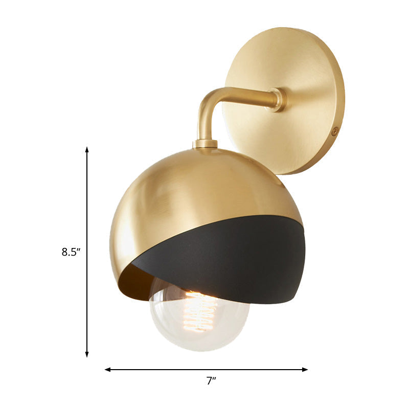 Modern Gold Led Wall Sconce - Metal Global Light Fixture For Study Room