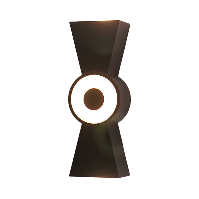 Minimalist Tapered Metal Wall Sconce With Led Warm/White Light Fixture