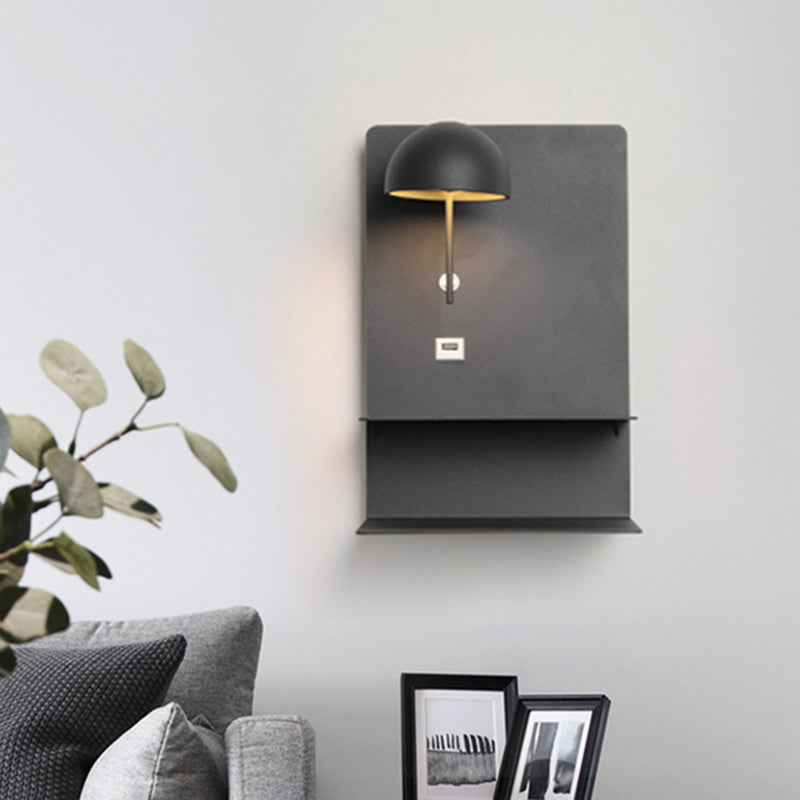 Black Metal Wall Mounted Led Modernist Light Fixture For Living Room