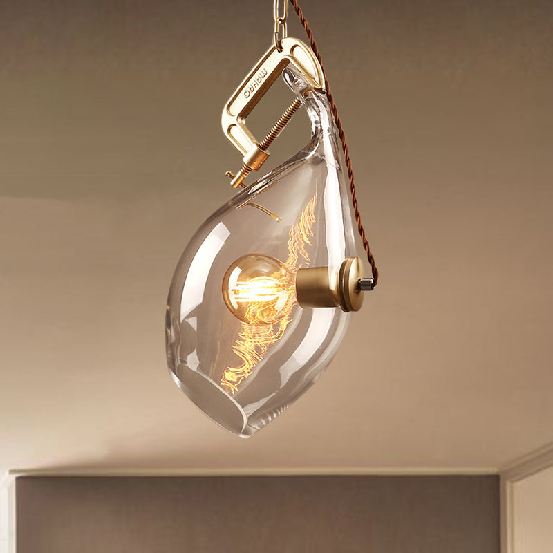 Clear Glass Fish Pendant Light: Modern Restaurant Lighting Fixture