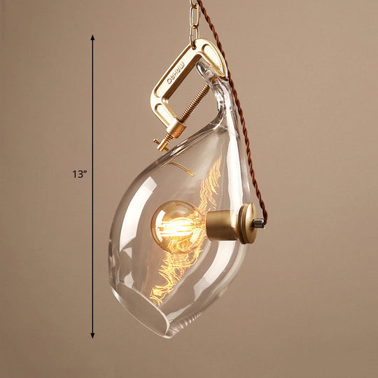 Clear Glass Fish Pendant Light: Modern Restaurant Lighting Fixture