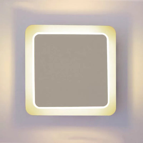 Square Acrylic Led Wall Light For Modern Stair And Dining Room