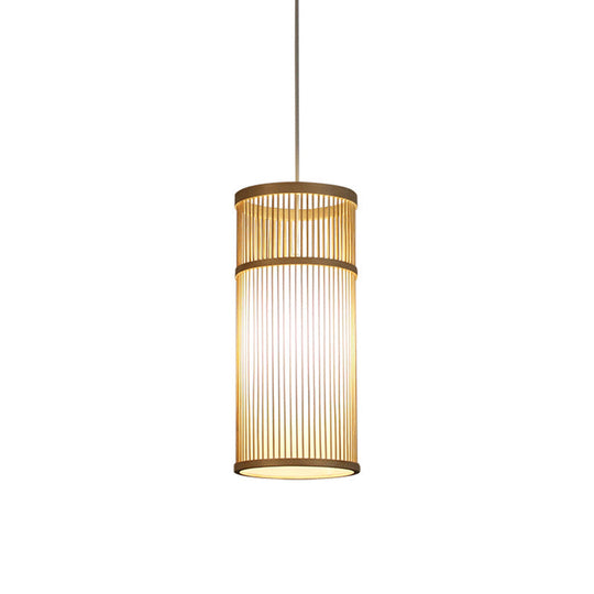 Bamboo Pendant Light: Modern Chinese Teahouse Ceiling Lamp