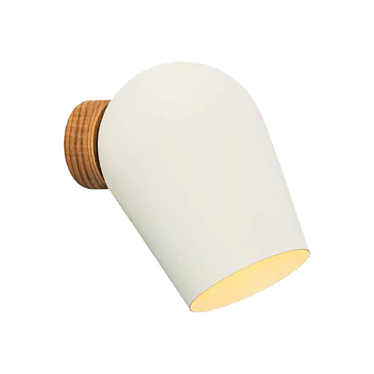 Dome Wall Mounted Light - White Metal Shade 1 Nordic Lighting For Bedside