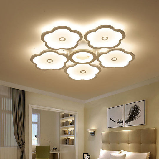 Modern Iron Acrylic Ceiling Lights - 3/6/9 Heads Unique Flower Design - Indoor Lighting