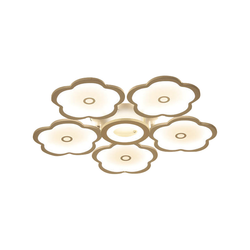 Modern Iron Acrylic Ceiling Lights - 3/6/9 Heads Unique Flower Design - Indoor Lighting