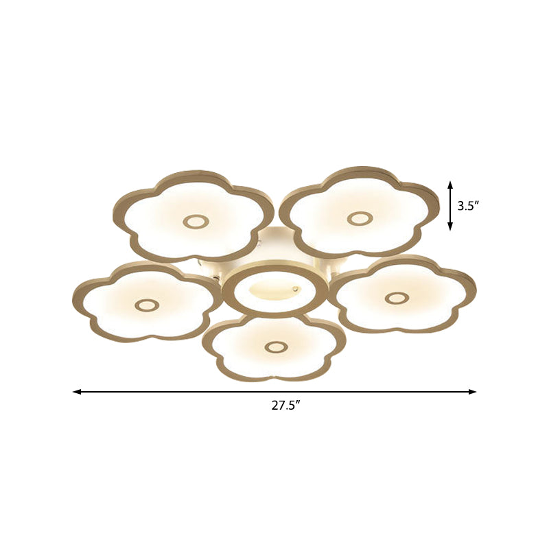 Modern Iron Acrylic Ceiling Lights - 3/6/9 Heads Unique Flower Design - Indoor Lighting