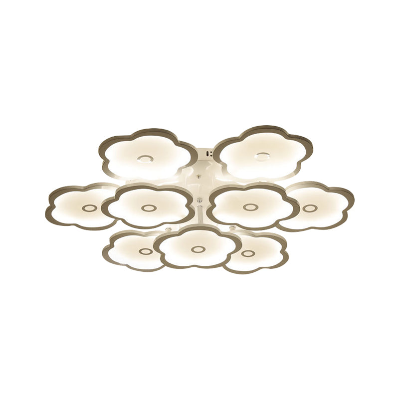 Modern Iron Acrylic Ceiling Lights - 3/6/9 Heads Unique Flower Design - Indoor Lighting