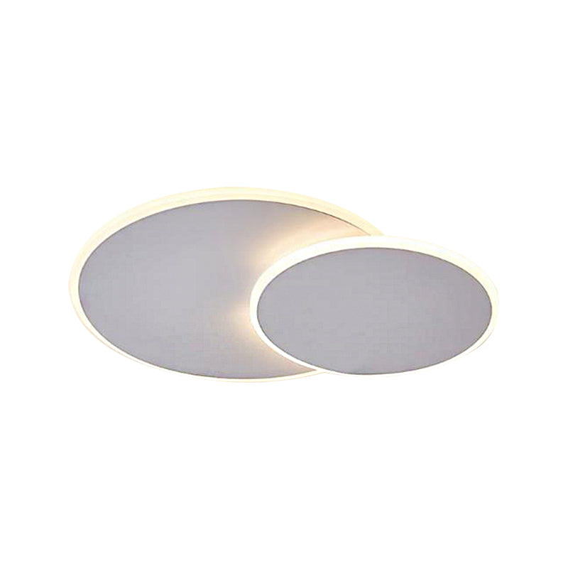 16/19.5 Creative Flush Mount Light With Overlapping Design - Modern Acrylic Round/Square/Triangle