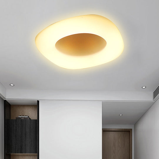 Modern Flush Ceiling Light: Circle/Square Acrylic LED Lamp for Porch and Bathroom