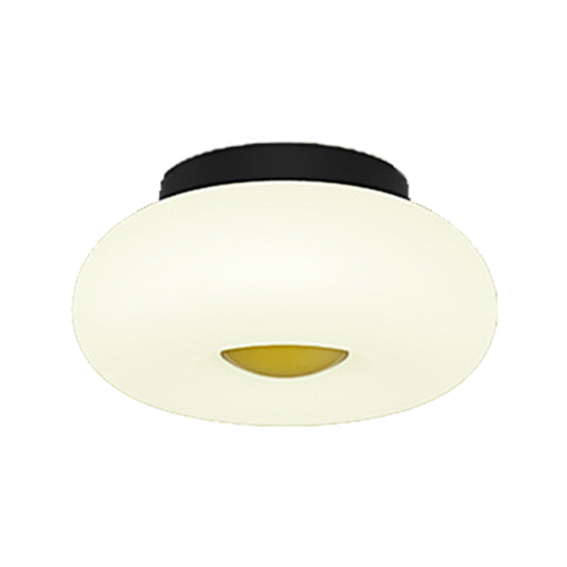 Contemporary White Circular Semi Flush Ceiling Light with 1/3/5 Heads - Acrylic Ceiling Lamp for Living Room