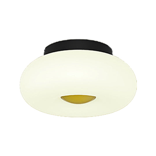 Contemporary White Circular Semi Flush Ceiling Light with 1/3/5 Heads - Acrylic Ceiling Lamp for Living Room