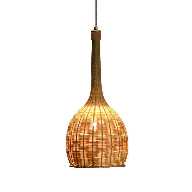 Bamboo Down Lighting Asia Beige Ceiling Lamp - Perfect For Living Room