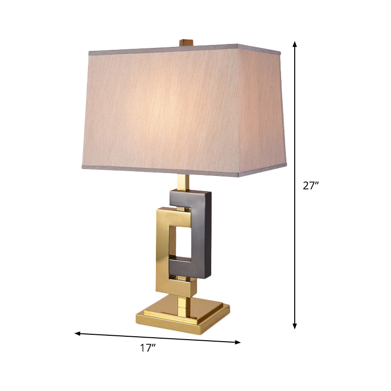 Modern Trapezoid Task Lighting Desk Lamp - Small Black & Gold