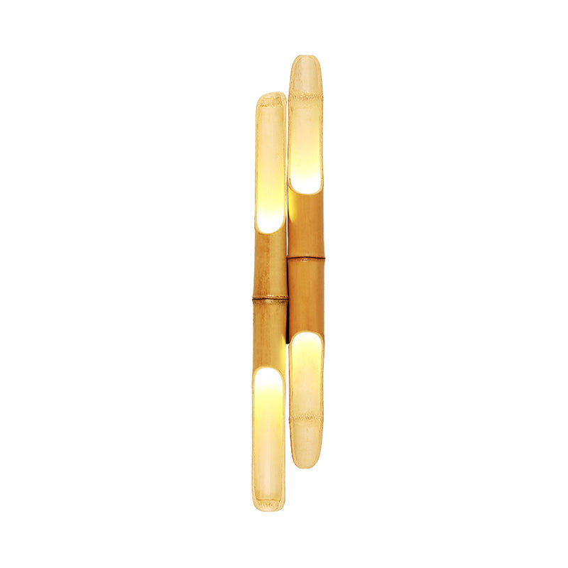 4-Bulb Bedroom Wall Sconce In Asia Beige With Cylinder Resin Shade