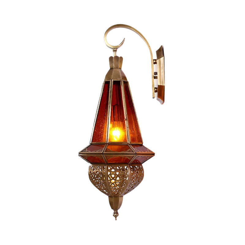 Art Deco Brass Urn Wall Sconce With Bulb For Restaurant Lighting