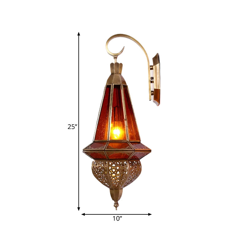 Art Deco Brass Urn Wall Sconce With Bulb For Restaurant Lighting