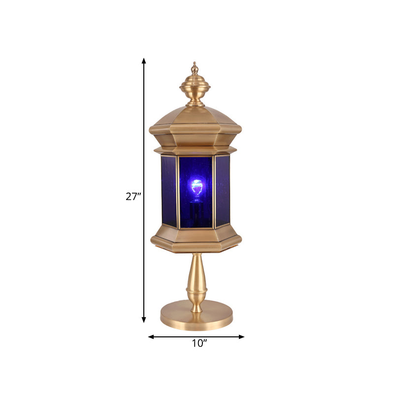 Arabian Brass Lantern Night Table Light - Stylish Bedroom Lamp