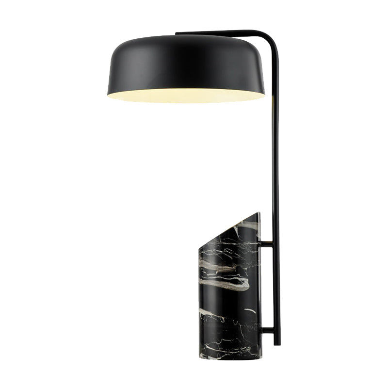 Modern Black Drum Task Book Light With Metal Shade