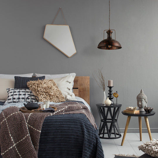 Industrial Stylish Domed Pendant Light in Aged Silver - 13"/16" Wide - Ideal for Dining Room