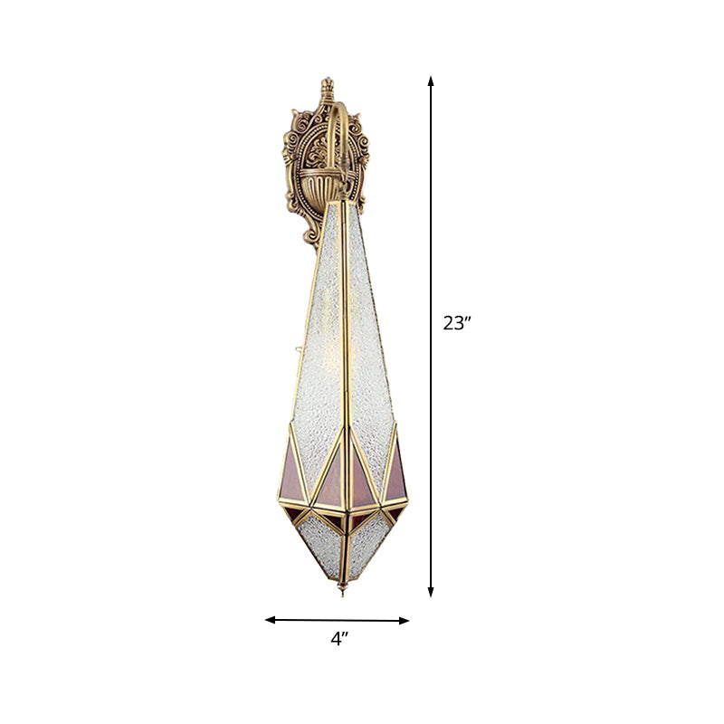 Traditional Arab Brass Diamond Corner Wall Mount Lamp