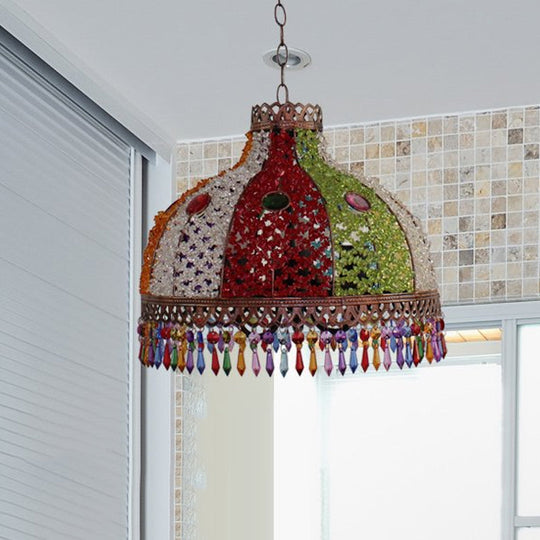 Colorful Metal Pendant Chandelier With Multiple Bulb Options 14.5/17/23.5 Width Green / 14.5