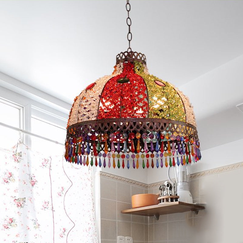 Colorful Metal Pendant Chandelier With Multiple Bulb Options 14.5/17/23.5 Width