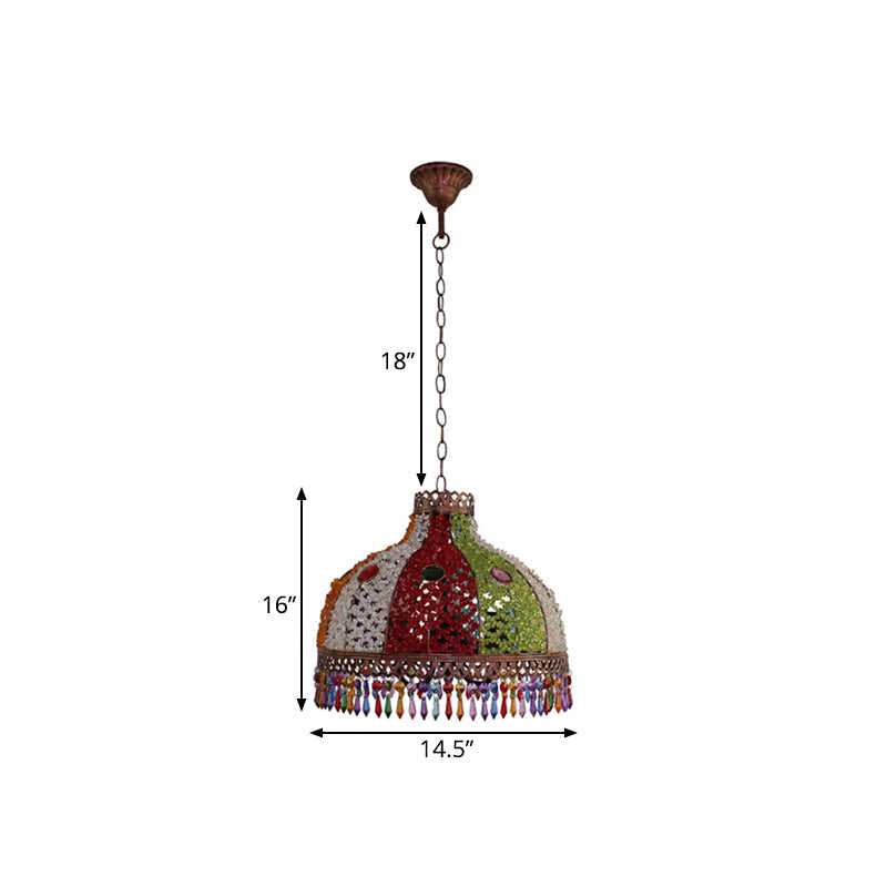 Colorful Metal Pendant Chandelier With Multiple Bulb Options 14.5/17/23.5 Width