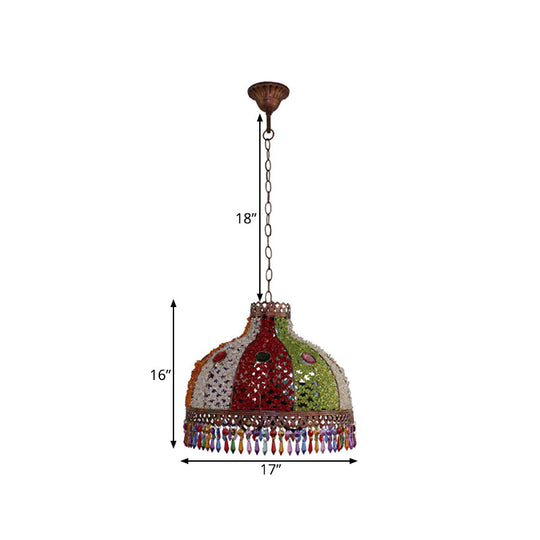 Colorful Metal Pendant Chandelier With Multiple Bulb Options 14.5/17/23.5 Width