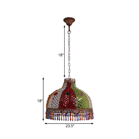 Colorful Metal Pendant Chandelier With Multiple Bulb Options 14.5/17/23.5 Width