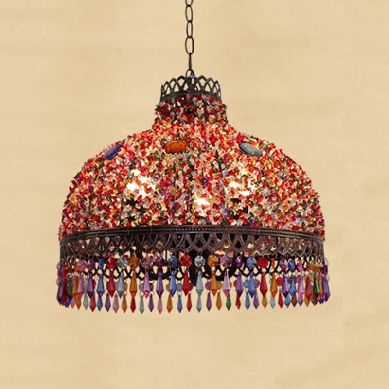 Colorful Metal Pendant Chandelier With Multiple Bulb Options 14.5/17/23.5 Width