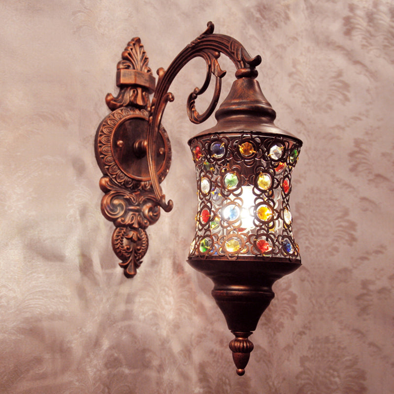 Antique Copper Wall Sconce With 1 Head For Restaurant Lighting