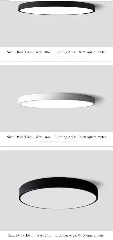 Surface Mount Ultra Thin 5cm LED Ceiling Light Dimmable Modern Lamp Home Lighting Living Room Bedroom Kitchen Lamparas De Techo