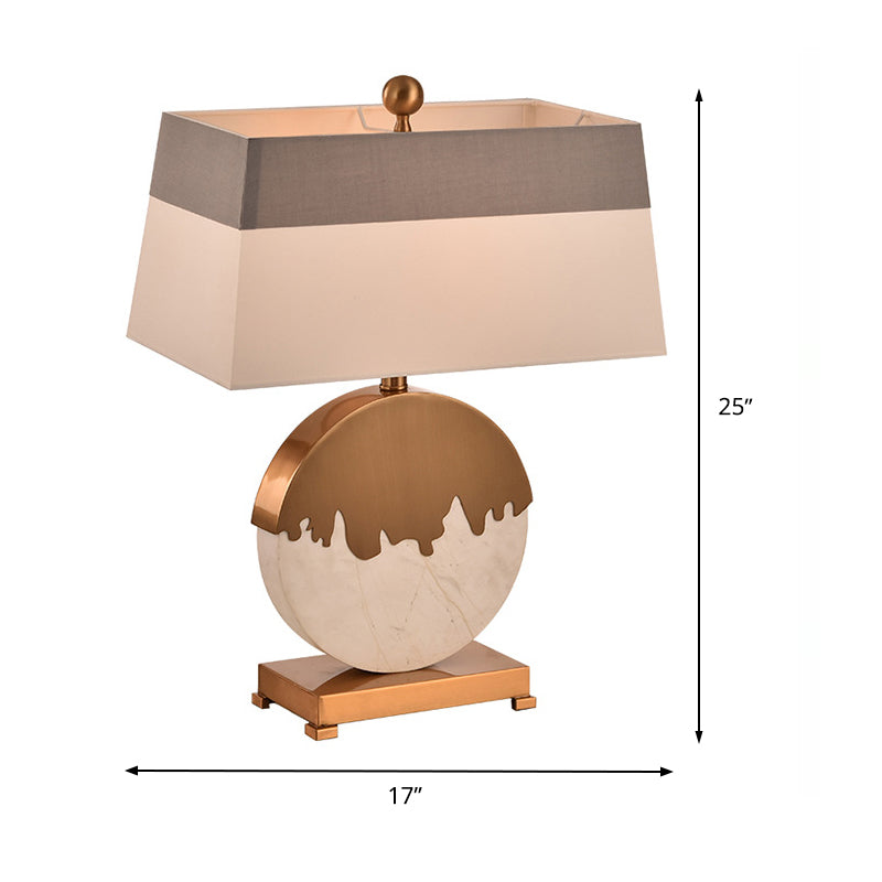 Modern Gold Bedside Lamp With Pagoda Fabric Shade - 1-Head Task Lighting For Bedroom