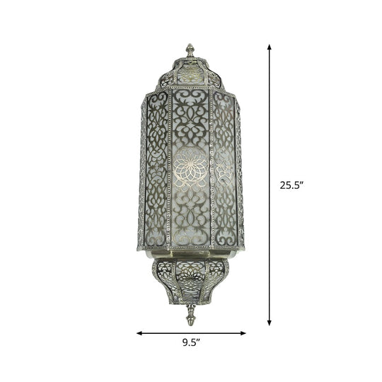 Antiqued 4-Head White Glass Sconce: Restaurant Wall Flush Mount Light