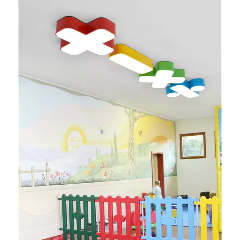 18/23.5 Kids Symbol Shade Ceiling Light: Red/Yellow/Blue/Green Warm/White Light