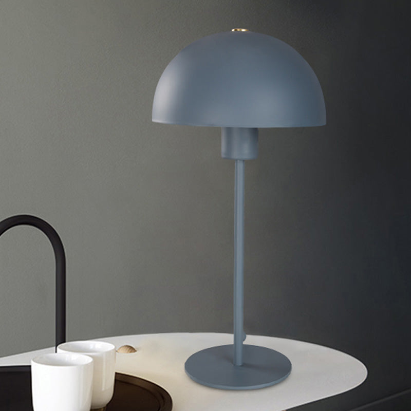 Blue Small Desk Lamp With Metal Shade - Head Study Task Lighting