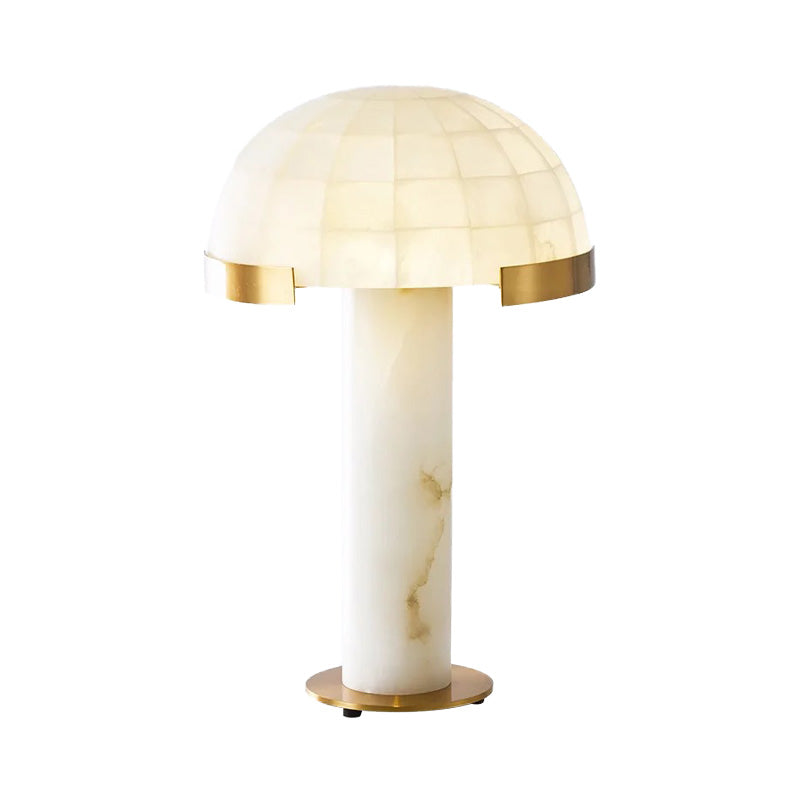 White Marble Domed 1-Head Modern Task Reading Light For Bedside