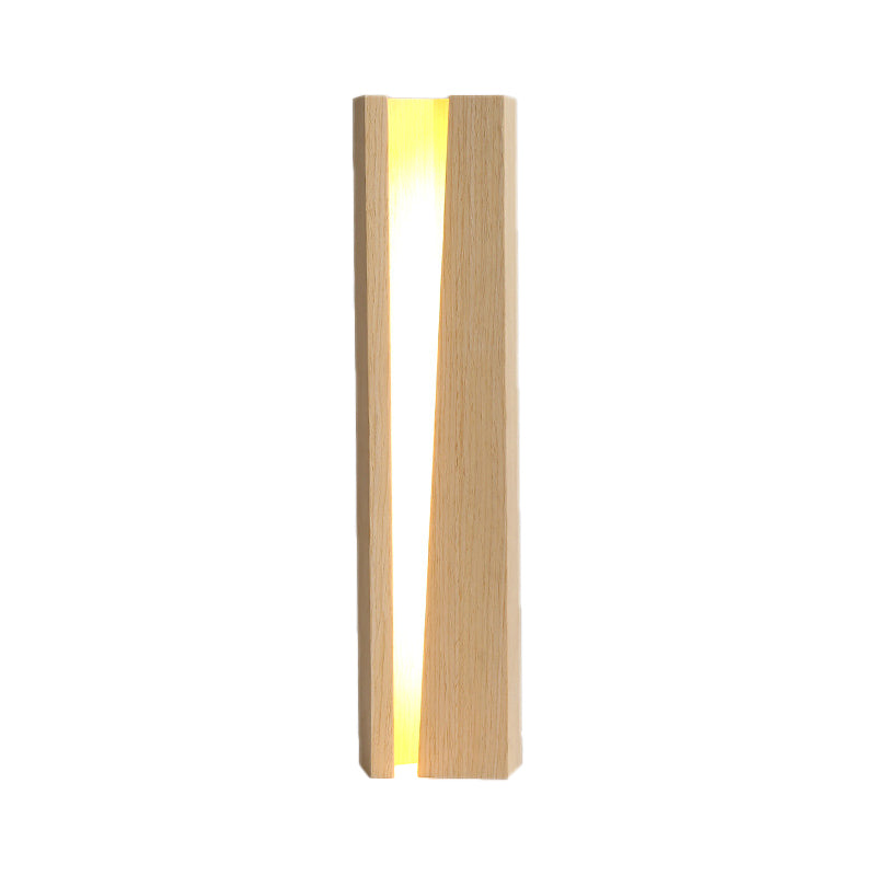 Small Beige Wood Led Desk Lamp - Modern Shaded Task Lighting For Living Room