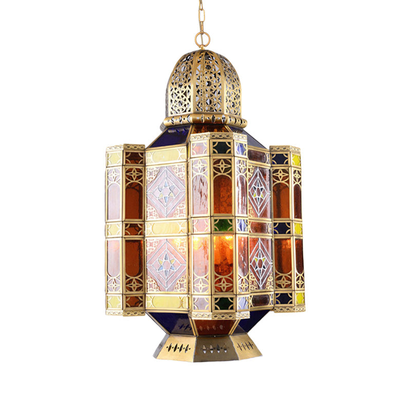 Arab Style Brass Pendant Light Fixture - Castle Chandelier Lamp For Restaurant