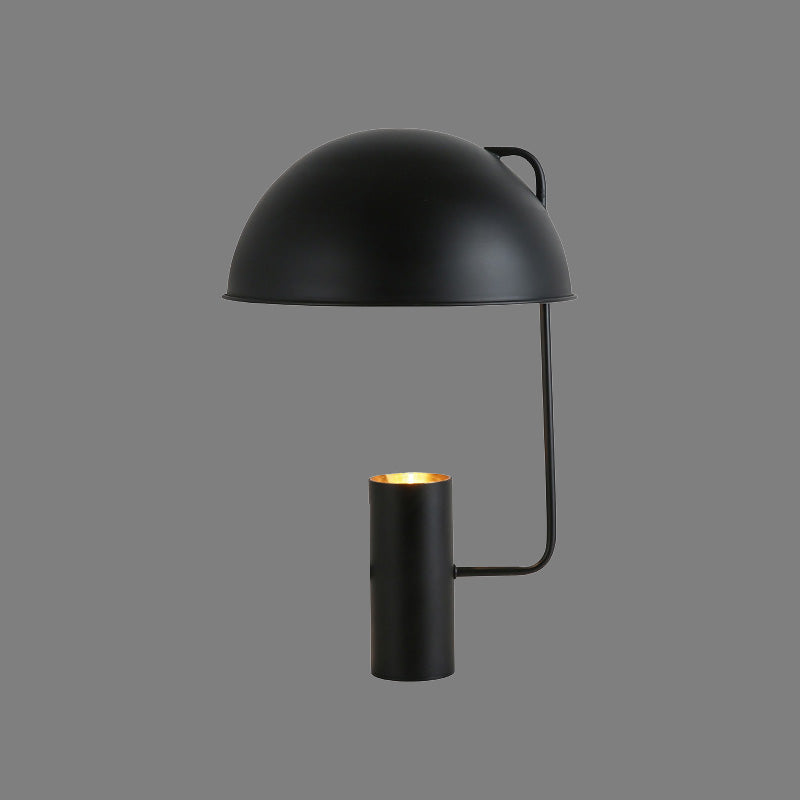 Contemporary Metal Nightstand Lamp - 1 Bulb Book Light In Black