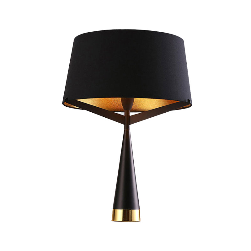 Modern Black Fabric Table Light With Empire Shade - Perfect For Living Room Nightstands