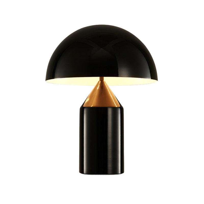 Post-Modern Dome Metal Table Light: 2-Bulb Black Nightstand Lamp For Living Room