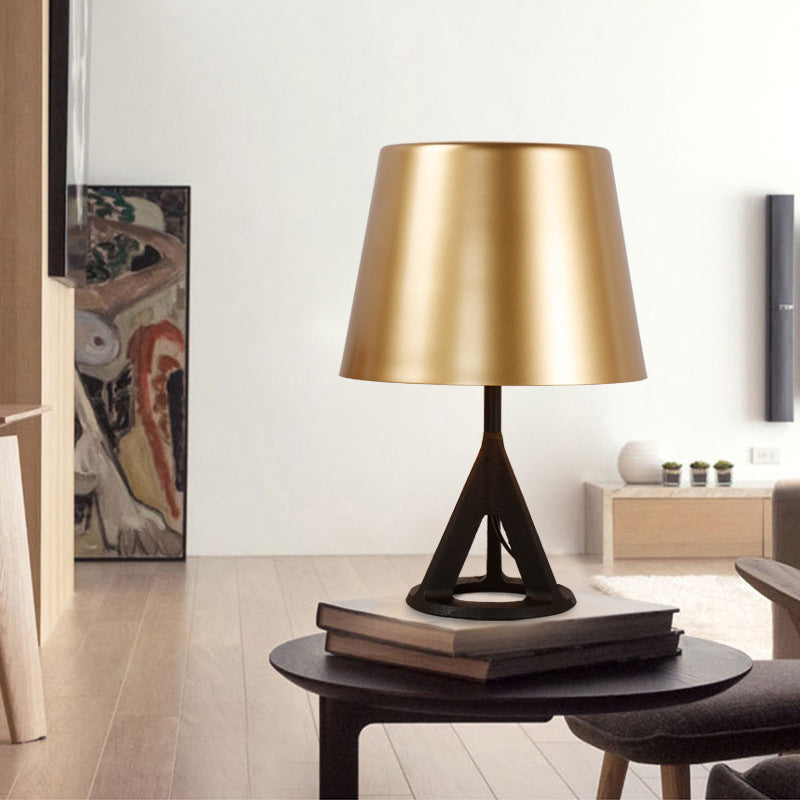 Minimalist Gold Metal Cone Table Lamp - Perfect For Living Room Nightstands