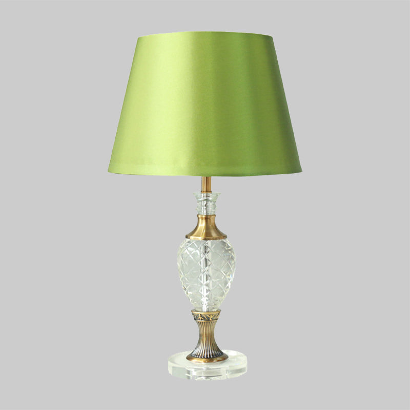 Green Crystal Bedroom Night Lamp With Contemporary Table Lighting