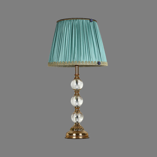 Global Hand-Cut Crystal Table Lamp - Modern Green Reading Light