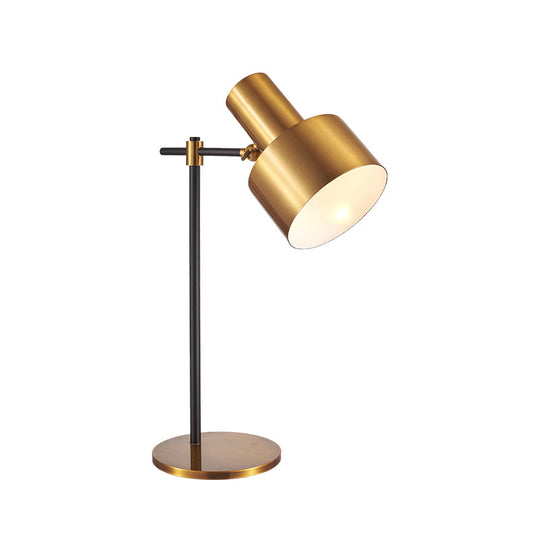 Simple Gold Table Lamp - 1-Light Living Room Night With Metal Shade